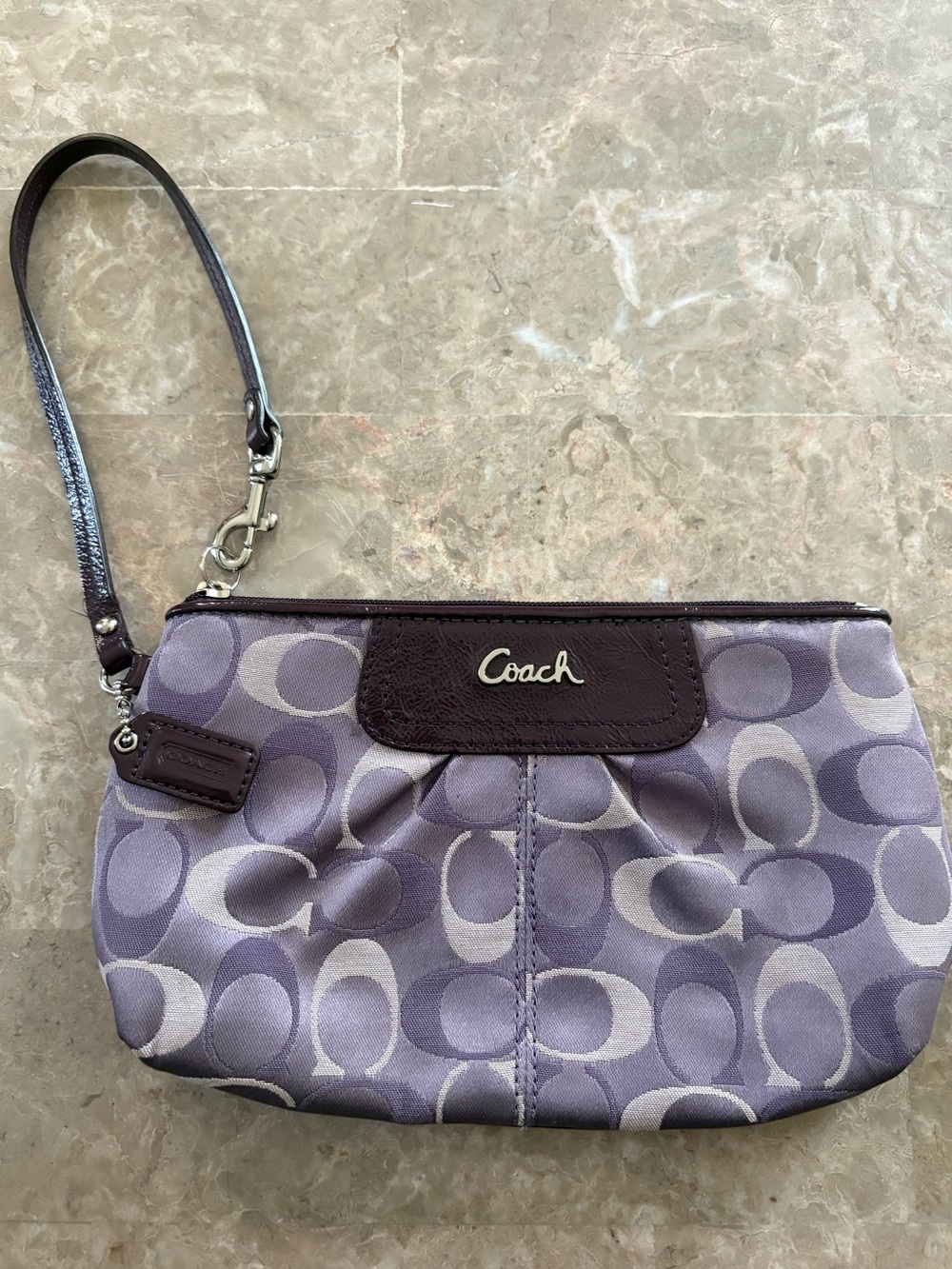 vintage coach purple wristlet y2k